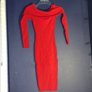 Long, Thick, Red Dress